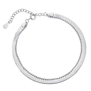 Bratara dubla din argint DiAmanti Z2186BR-DIA (Argint 925‰ 3,2 g.) Bratara dubla din argint DiAmanti Z2186BR-DIA (Argint 925‰ 3,2 g.)